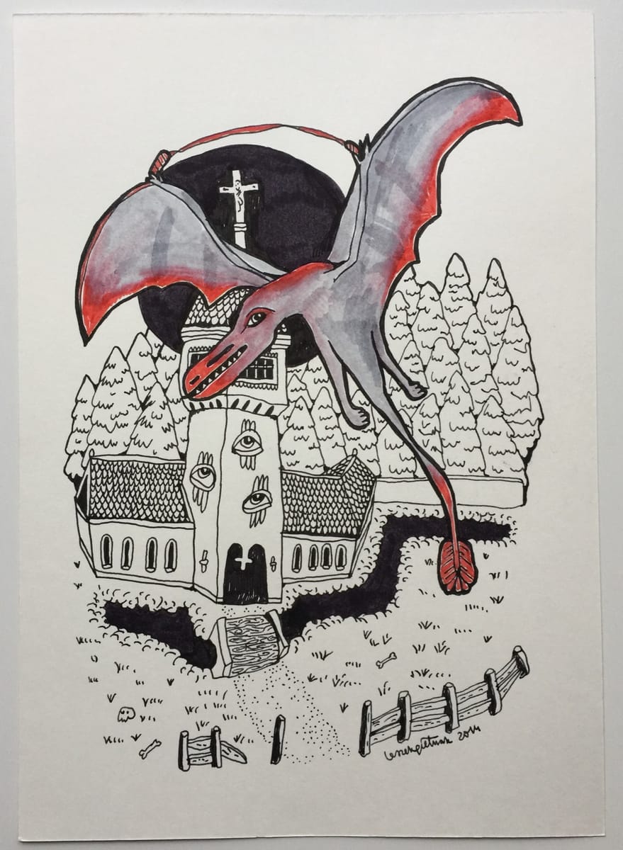 dinosaur-over-church-2014-poor-quality-photo